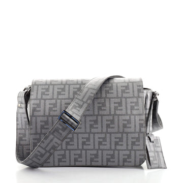 Fendi Flap Messenger Bag Zucca Coated Canvas Medium