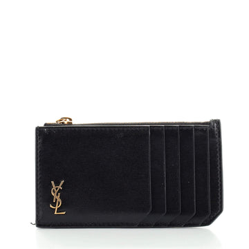 Saint Laurent Fragment Zip Card Holder Leather
