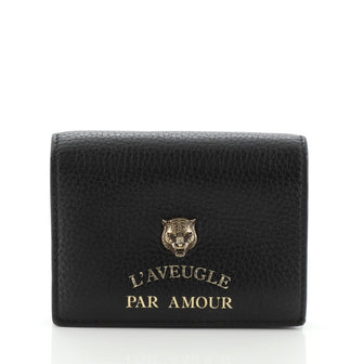 Gucci Animalier Flap Card Case Leather