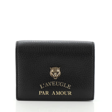 Gucci Animalier Flap Card Case Leather