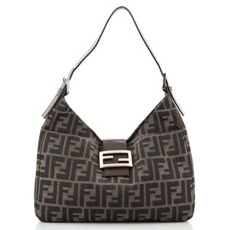 Fendi Vintage Shoulder Bag Zucca Canvas Medium