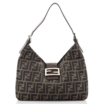 Fendi Vintage Shoulder Bag Zucca Canvas Medium
