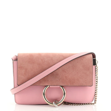 Chloe Faye Shoulder Bag Leather and Suede Small