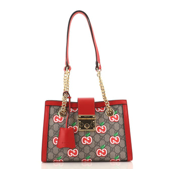 Gucci Padlock Chain Tote Printed GG Coated Canvas Small