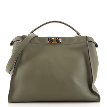 Fendi Peekaboo Bag Rigid Leather Large