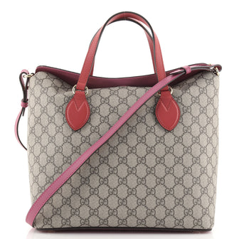 Gucci Signature Fold Over Tote GG Coated Canvas Medium