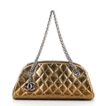 Chanel Just Mademoiselle Bag Quilted Patent Small