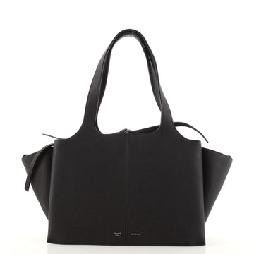 Celine Tri-Fold Shoulder Bag Grained Calfskin Small