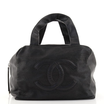 Chanel CC Bowler Bag Perforated Leather Medium