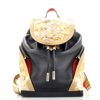Christian Louboutin Explorafunk Backpack Metallic PVC and Leather