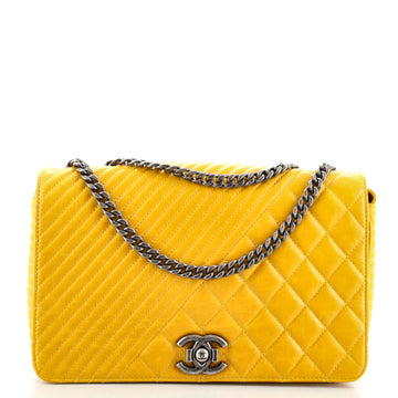 Chanel Coco Boy Flap Bag Quilted Aged Calfskin Medium