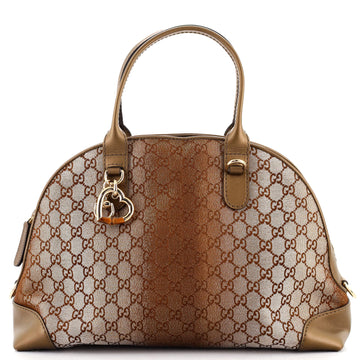 Gucci Heart Bit Dome Satchel GG Lurex Medium