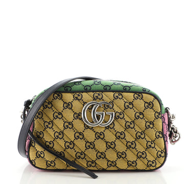 Gucci GG Marmont Shoulder Bag Multicolor Diagonal Quilted GG Canvas Small