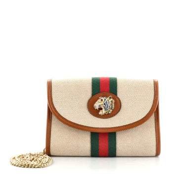Gucci Rajah Web Chain Shoulder Bag Vintage Web Canvas Mini