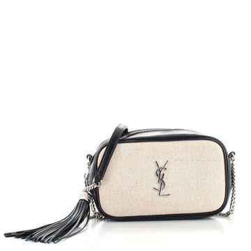 Saint Laurent Lou Camera Bag Canvas and Leather Mini