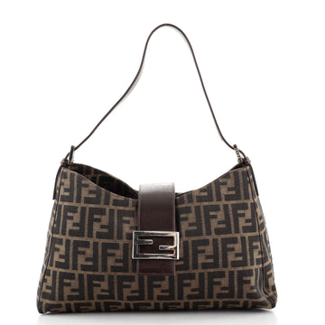 Fendi Vintage Shoulder Bag Zucca Canvas Medium