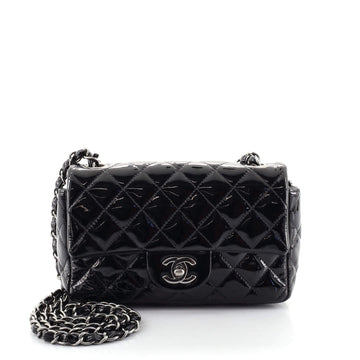 Chanel Classic Single Flap Bag Quilted Patent Mini