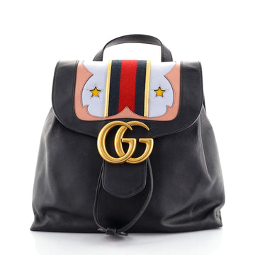 Gucci Web Heart GG Marmont Backpack Leather