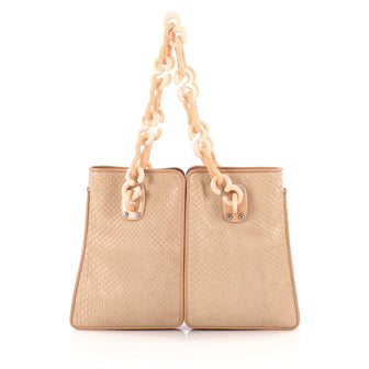 Tod's Chain Tote Python Small