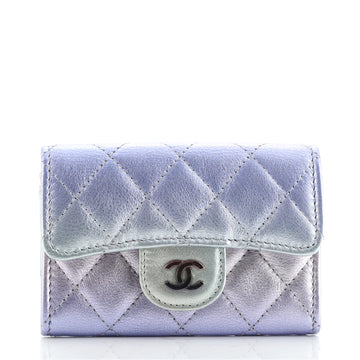 Chanel Classic Flap Card Case Quilted Gradient Metallic Calfskin with Gradient Hardware