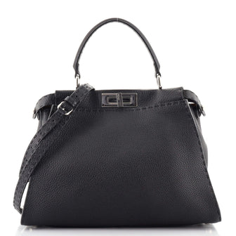 Fendi Selleria Peekaboo Bag Rigid Leather Regular