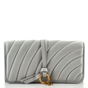 Chloe Alphabet Wallet Quilted Leather Long