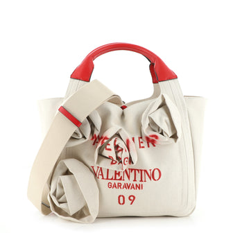 Valentino Rose Blossom Atelier Bag Canvas Medium