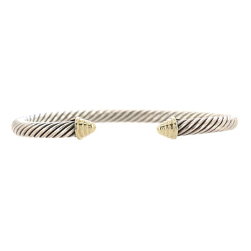 David Yurman Cable Classic Bracelet Sterling Silver with 14K Yellow Gold 5mm
