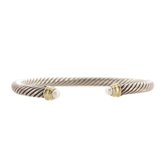 David Yurman Cable Classic Bracelet Sterling Silver with 14K Yellow Gold and Pearls 5mm