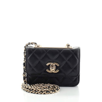 Chanel Trendy CC Card Holder on Chain Quilted Lambskin
