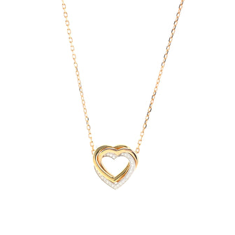 Cartier Trinity de Cartier Heart Pendant Necklace 18K Tricolor Gold with Diamonds