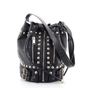 Saint Laurent Rider Bucket Bag Studded Leather Medium