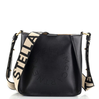 Stella McCartney Logo Crossbody Bag Perforated Faux Leather Tiny
