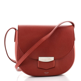 Celine Trotteur Crossbody Bag Grainy Leather Small