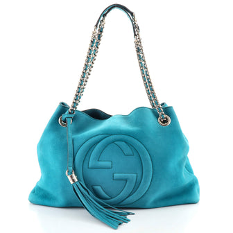 Gucci Soho Chain Strap Shoulder Bag Nubuck Medium