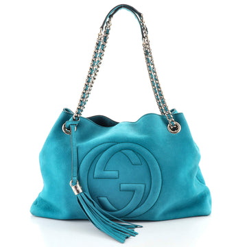 Gucci Soho Chain Strap Shoulder Bag Nubuck Medium