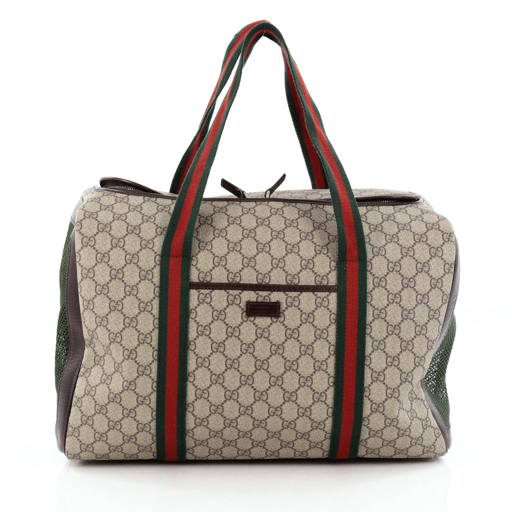 Buy Gucci Top Zip Web Pet Carrier GG Coated Canvas Large 1228802