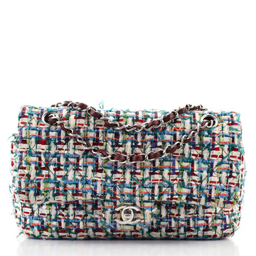 Chanel Classic Double Flap Bag Quilted Tweed Medium