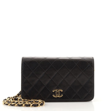 Chanel Vintage Full Flap Bag Quilted Lambskin Mini