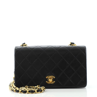 Chanel Vintage Full Flap Bag Quilted Lambskin Mini