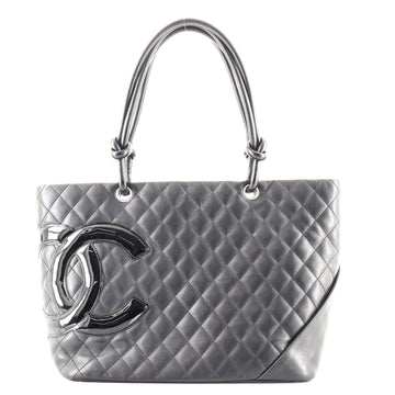 Chanel Cambon Tote Quilted Leather Large