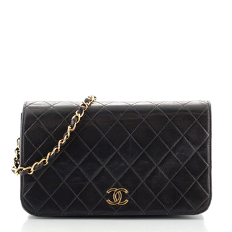 Chanel Vintage Full Flap Bag Quilted Lambskin Medium