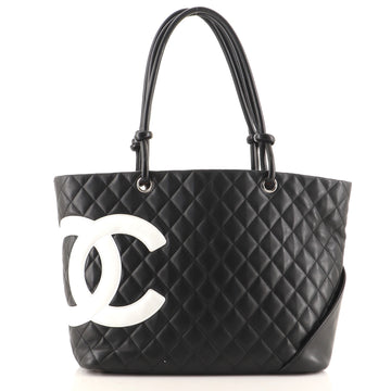 Chanel Cambon Tote Quilted Leather Large