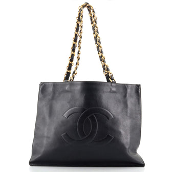 Chanel Vintage CC Chain Tote Lambskin Large