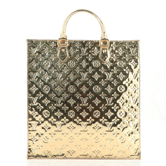 Louis Vuitton Sac Plat Bag Monogram Miroir PVC Gold