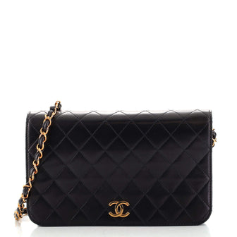 Chanel Vintage Full Flap Bag Quilted Lambskin Medium