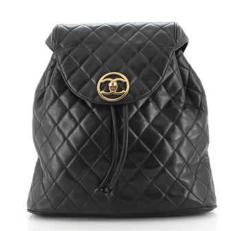Chanel Vintage Backpack Quilted Lambskin Large