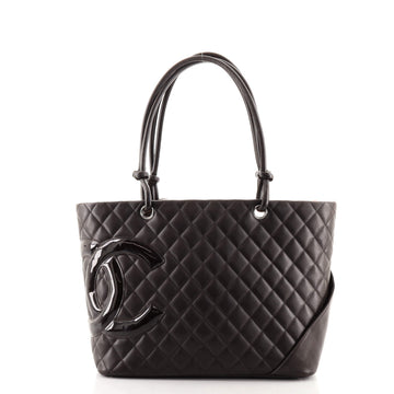 Chanel Cambon Tote Quilted Leather Large