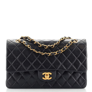 Chanel Vintage Classic Double Flap Bag Quilted Lambskin Medium