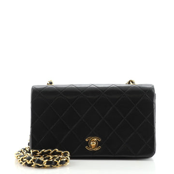 Chanel Vintage Full Flap Bag Quilted Lambskin Mini